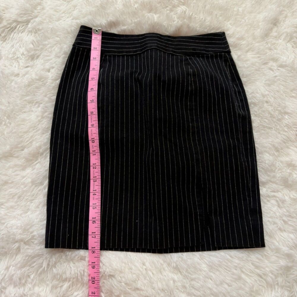 Banana Republic Black Pinstripe Pencil Skirt Workwear Size 0 - Picture 11 of 11